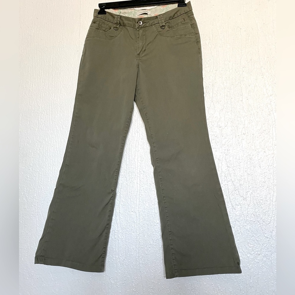 Christopher Blue olive green wide leg trouser pant jeans